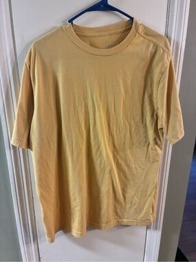 George Men's Crew Neck Short Sleeve Tee Shirt Size L (42-44) Yellow